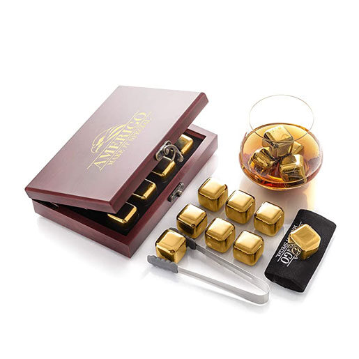 Whisky Eiswürfel Gold Spirituosen Aurus Luxury